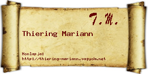 Thiering Mariann névjegykártya